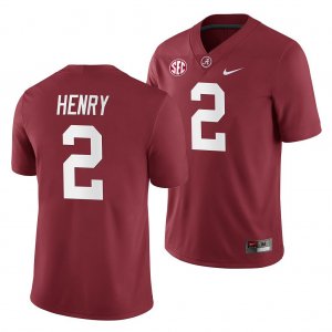 Men's Alabama Crimson Tide #2 Derrick Henry Crimson Home Game NCAA College Football Jersey 2403ZVWD3